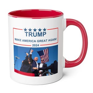Donald Trump 2024 Ceramic Coffee Mug, 11 oz. Cup Mug Trump Mug, Trump Gift