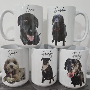 custom pet mug, custom dog mug, Gift For Pet Parents, Dog Lover, dog remembrance gift afbeelding 7