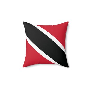 Trinidad Flag Spun Polyester Square Pillow