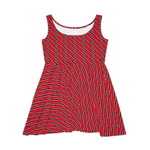 Show Trinidad and Tobago Pride. Trinidad and Tobago Flag Skater Dress for Women. Festivals & Celebrations ready! All Over Print (AOP) Design