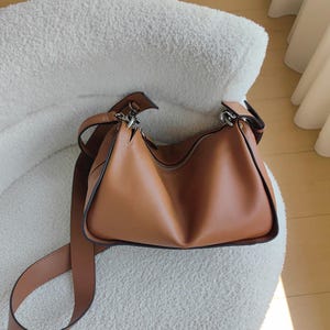 Leather Handbag,Women Leather Bag,Minimalist Tote Bag,Leather Shoulder Bag