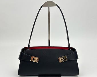 Elegant Handbag,Minimalist Baguette Bag,Leather Shoulder Bag,Evening Bag