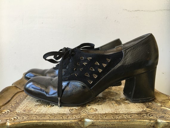 1960s mod shoes, cuban heel shoes, vintage 60s sho