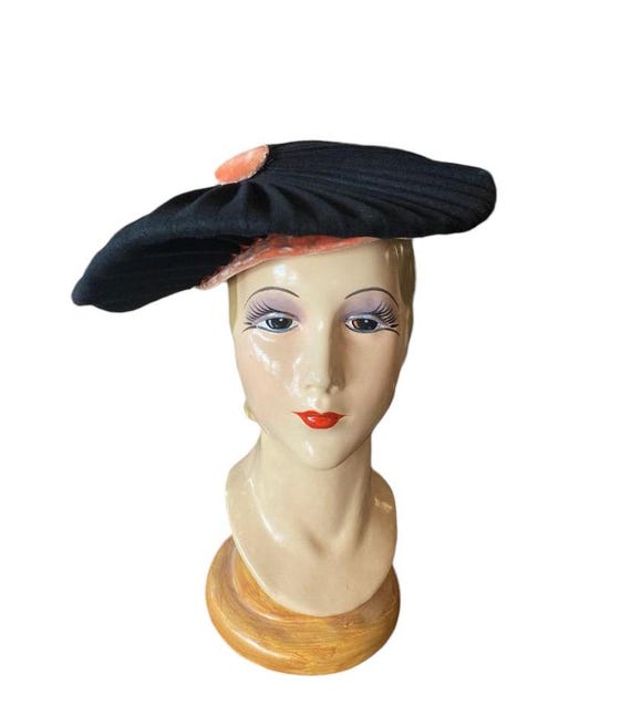 1940s Statement Hat Oversized Beret Vintage Millinery Marion  display picture 3