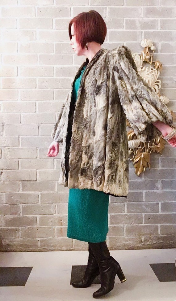 1940s fur coat, Persian lamb coat, vintage 40s coa