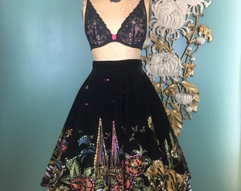 mexican sequin skirt velvet