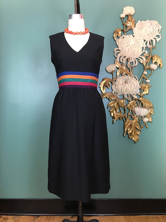 1970s sheath dress, vintage 70s dress, 1950s styl… - image 1