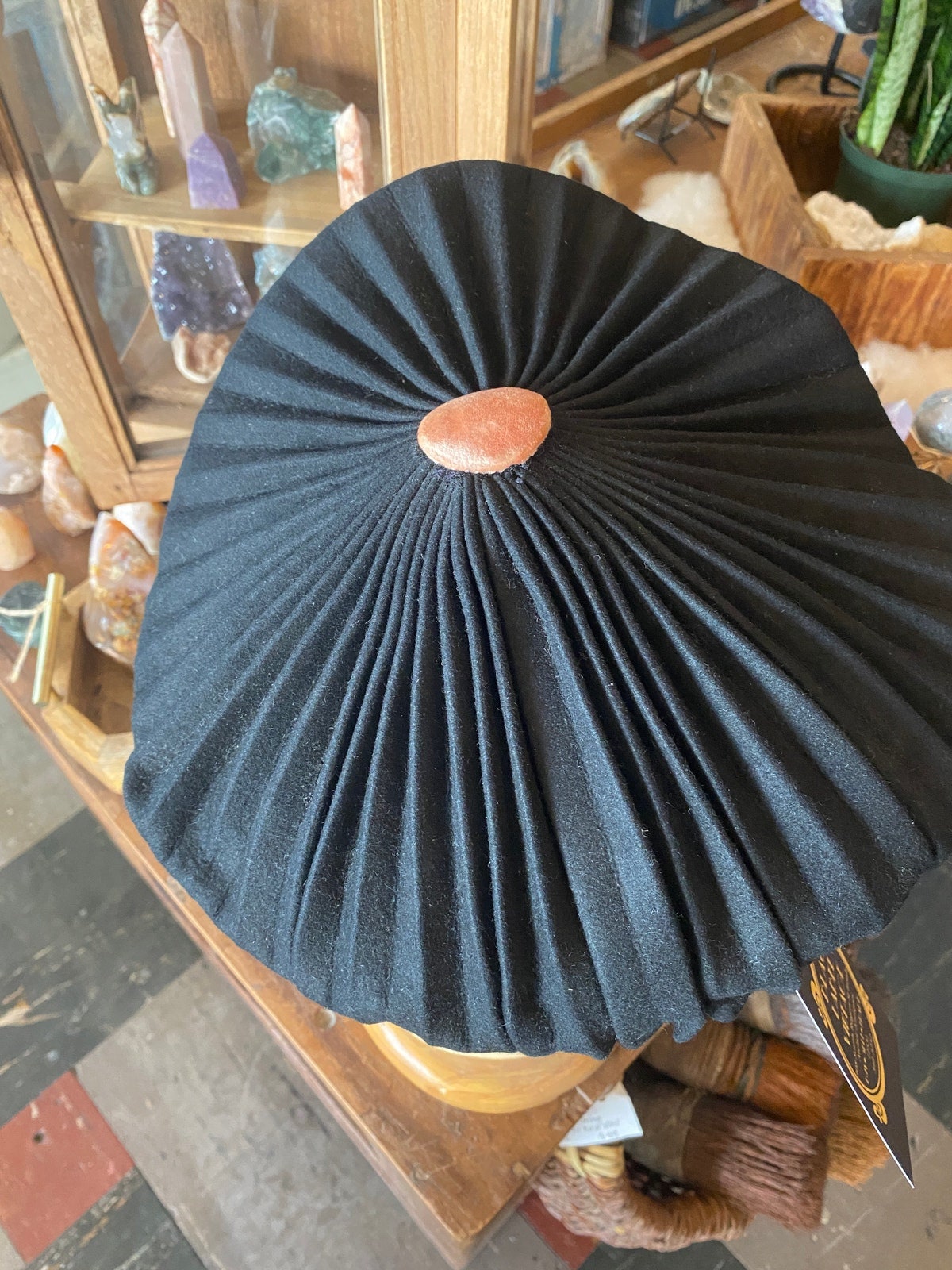1940s statement hat, oversized beret, vintage millinery, marion valle\', pleated 1940s Statement Hat Oversized Beret Vintage Millinery Marion  main image 2