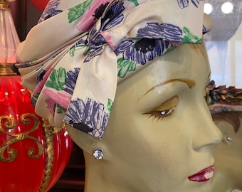 Vintage 1960s Pillbox Turban Hat RARE - Etsy display picture 1