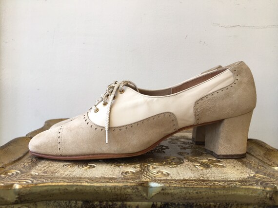 1960s lace up shoes vintage 60s shoes mod shoes taper suede | Etsy