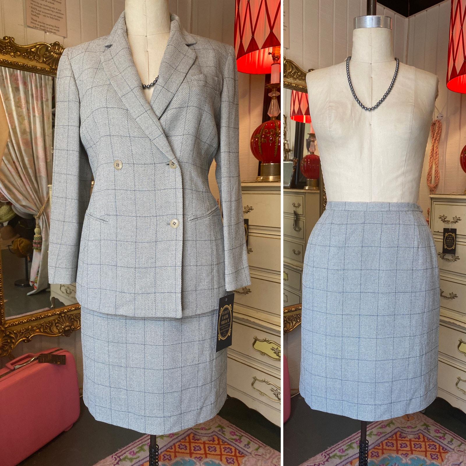 1990年代ヴィンテージ ウンガロ グレーチェック柄 レディーススーツ