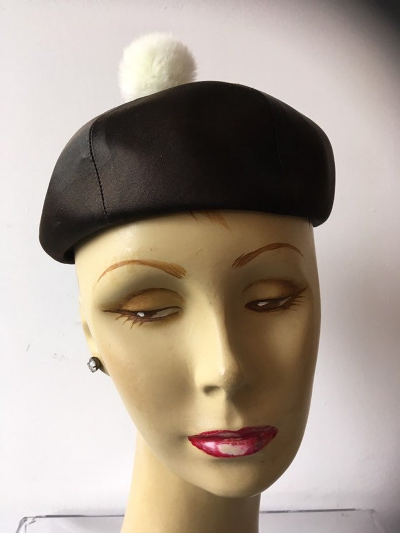 1950s Satin Hat Jan Leslie Hat Vintage 50s Hat Whimsical Etsy