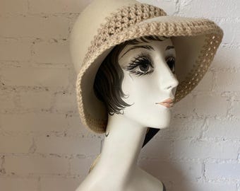 Vintage CHRISTIAN DIOR Ivory Wool Wide Brim Hat Vintage CHRISTIAN DIOR Ivory Wool Wide Brim Hat - Etsy main image 3