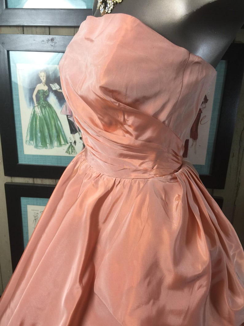 50s tulle dress 1950s prom dress 1950s party dress bridesmaid dress Vintage 50S dress Will Steinman size x small 24 waist