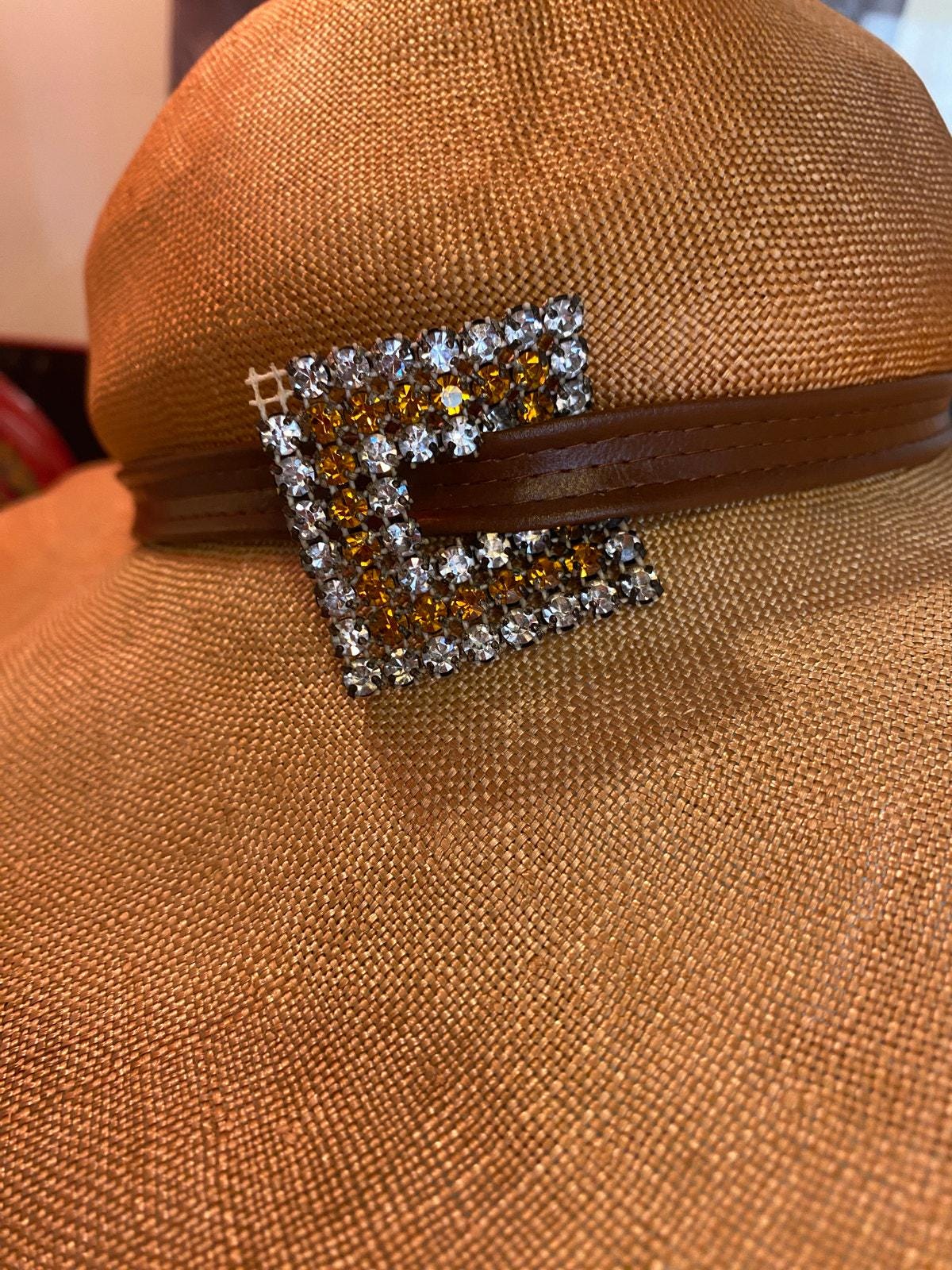 vintage 1960s wide brim straw hat Mr John natural 40s style cartwheel 60s summer Vintage 60s Wide Brim Straw Hat, Mr. John, Summer, Cruise  main image 3