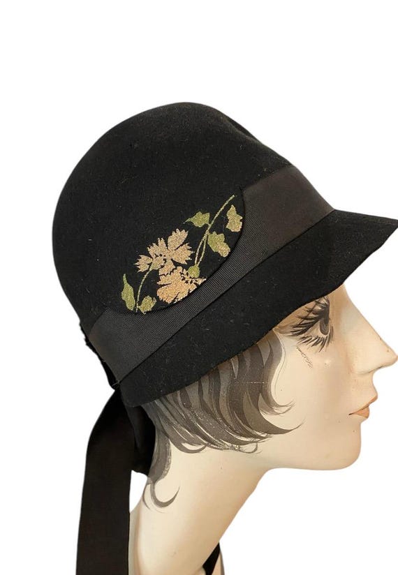 Damen-Wintermütze Aus 100% Wollfilz Im Vintage-Stil Der 1920er – Verstellbar, Für Kirche, Party & Alltag