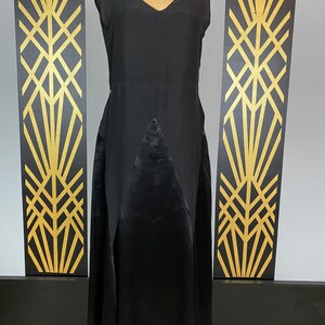 1920s 2 piece set, flapper style, dress with capelet, black rayon, anitique dress, harlequin, flutter sleeves, 1930s dress, art deco, medium image 2