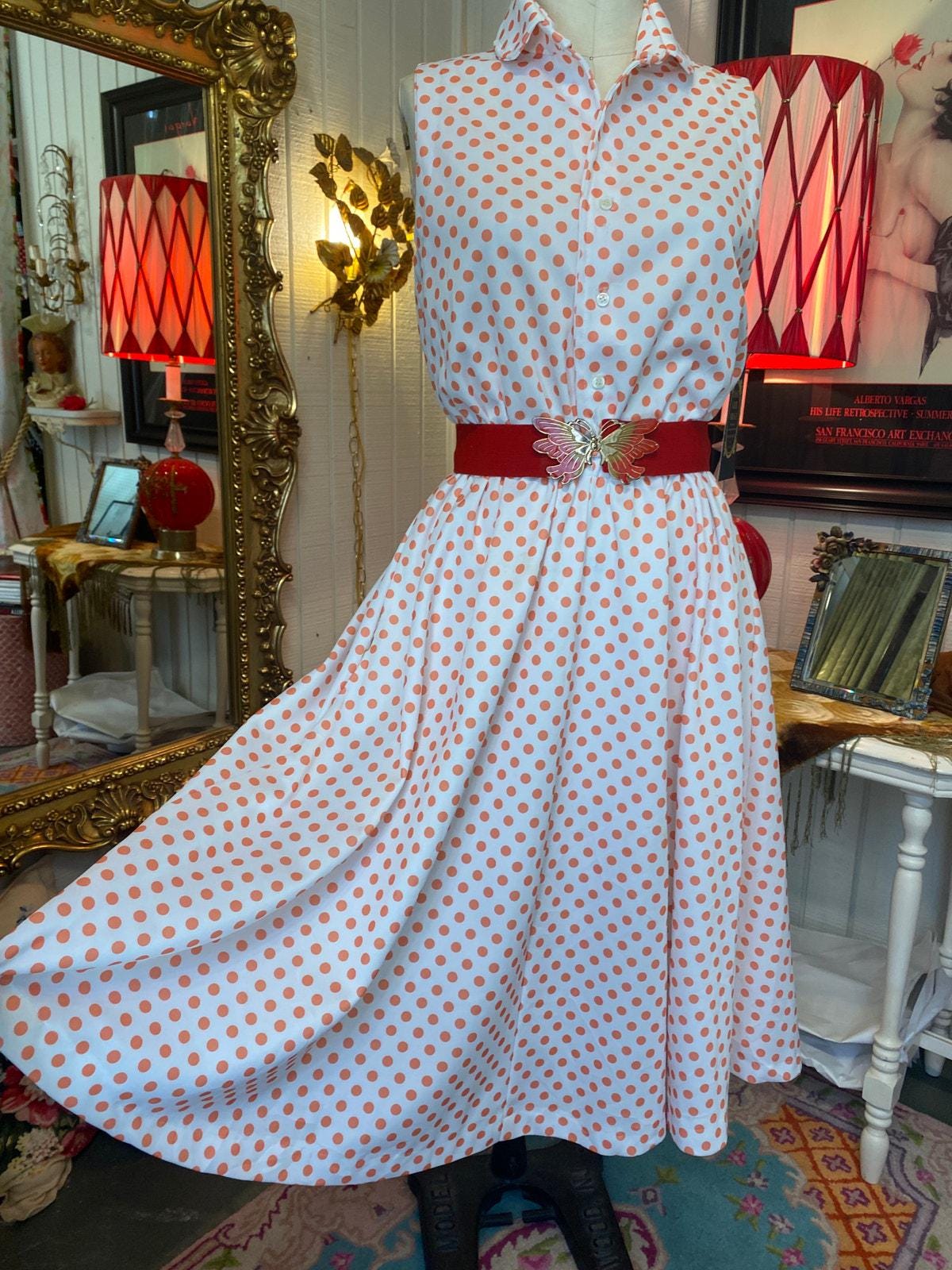 50s Fit Flare Dress Large - Etsy