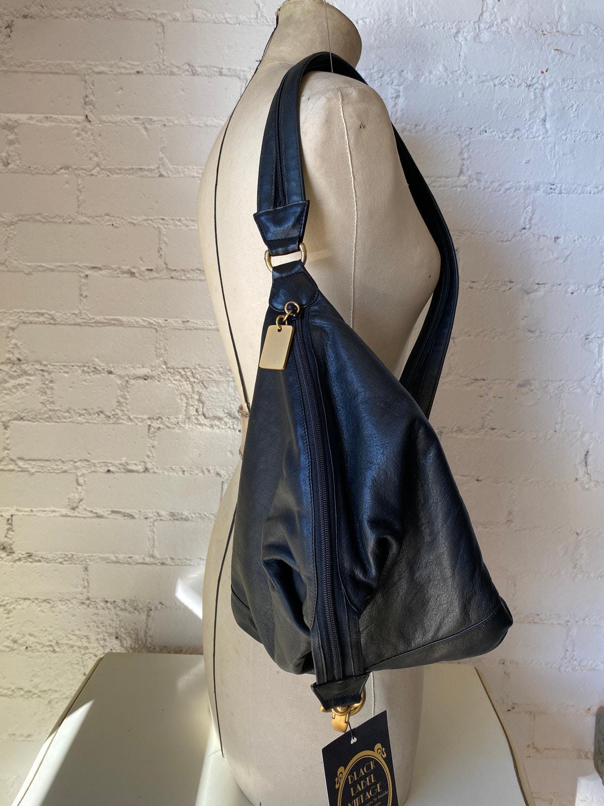 Y2k Black Leather Bag - Etsy