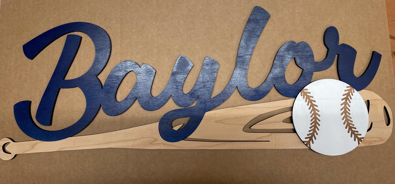 Baseball Bat Name Sign 3D Nursery Decor Personalized Wood Etsy