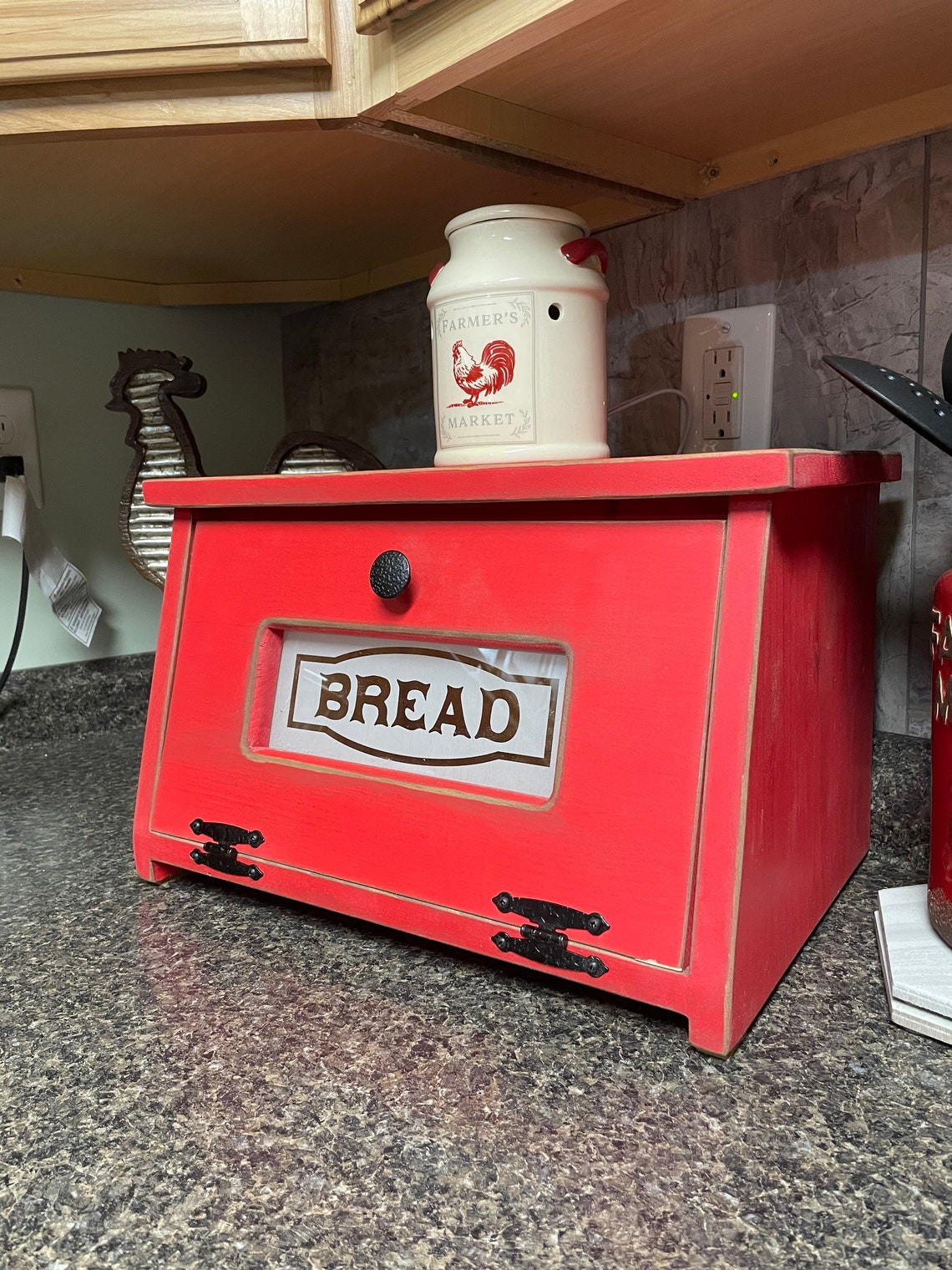 FARMHOUSE Kitchen Bread Box Etsy