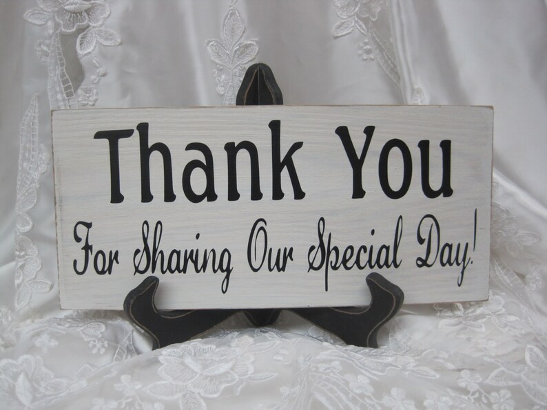 Rustic Wedding Sign Thank You Special Day Reception Gift Table Photo Prop Signage Decoration