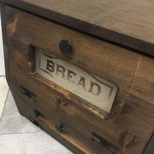 Bread Box and Snacks Farmhouse Kitchen, wooden Storage image 8