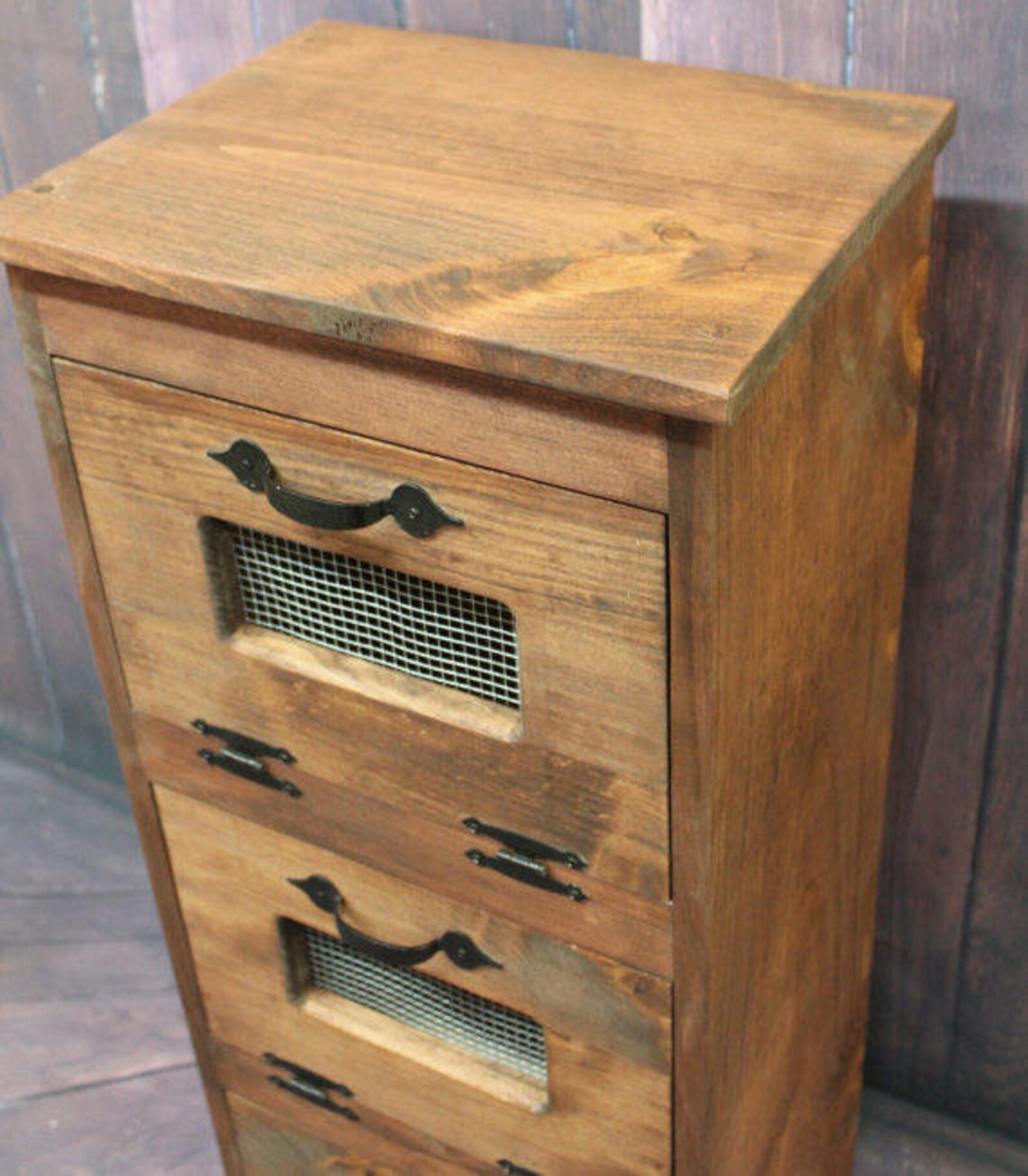 FREE SHIPPING Potato Bin wood Storage Rustic Primitive Etsy