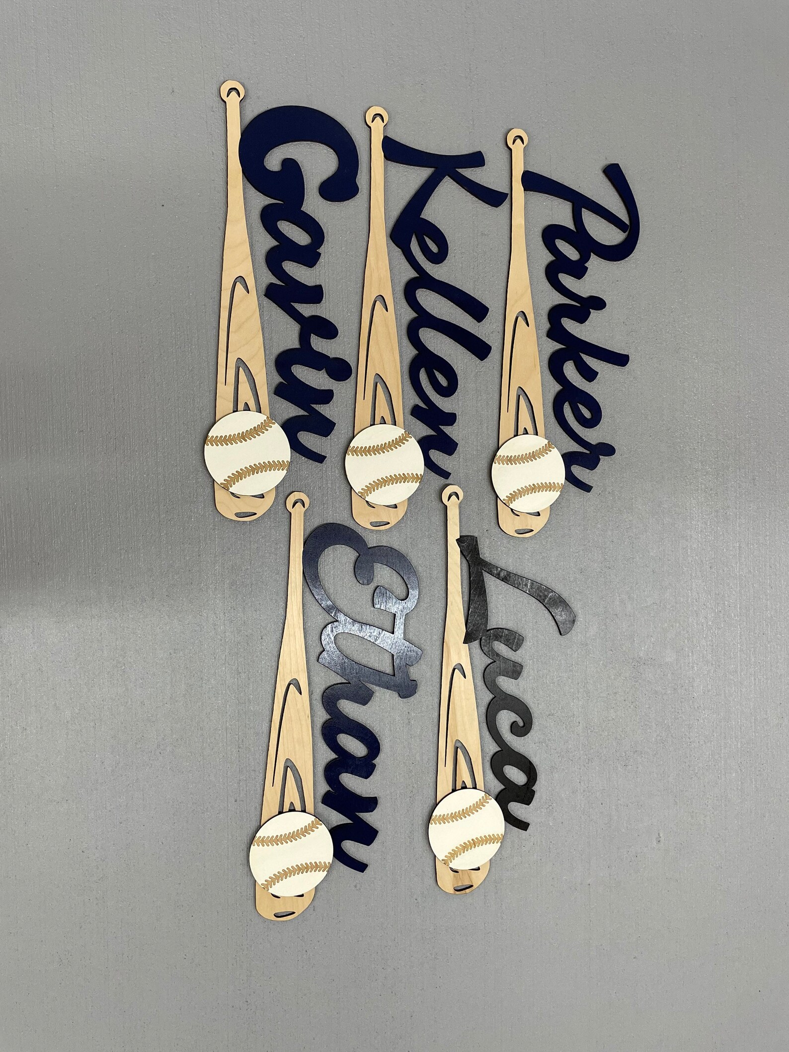 Baseball Bat Name Sign 3D Nursery Decor Personalized Wood Etsy