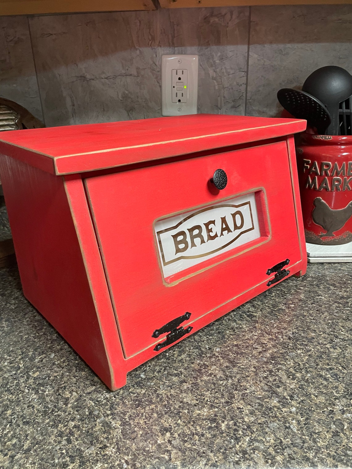FARMHOUSE Kitchen Bread Box Etsy