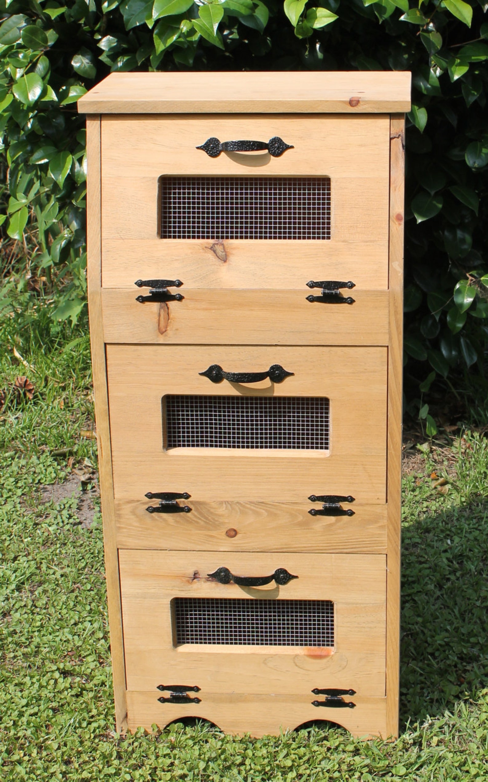 Vegetable Box Bin Potato Onion Bread Box Storage Cupboard Etsy