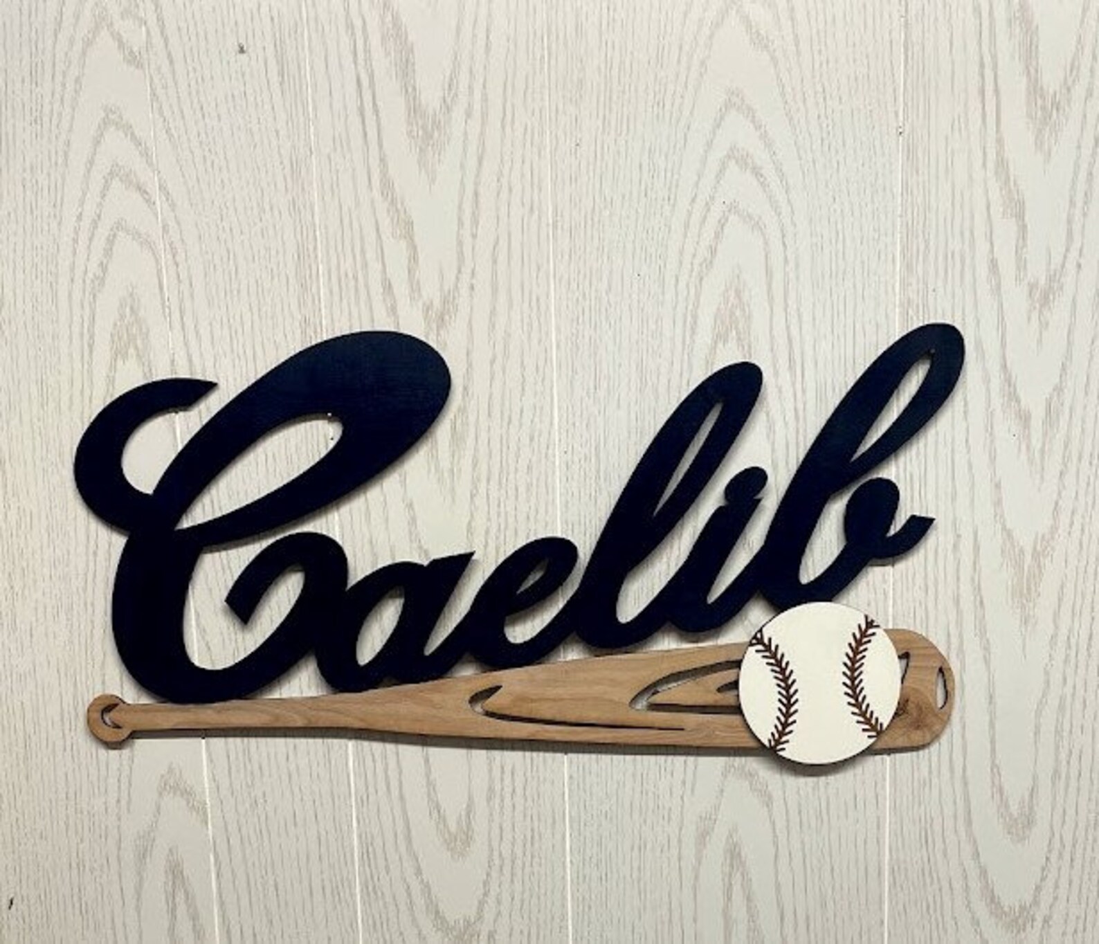 Baseball Bat Name Sign 3D Nursery Decor Personalized Wood Etsy