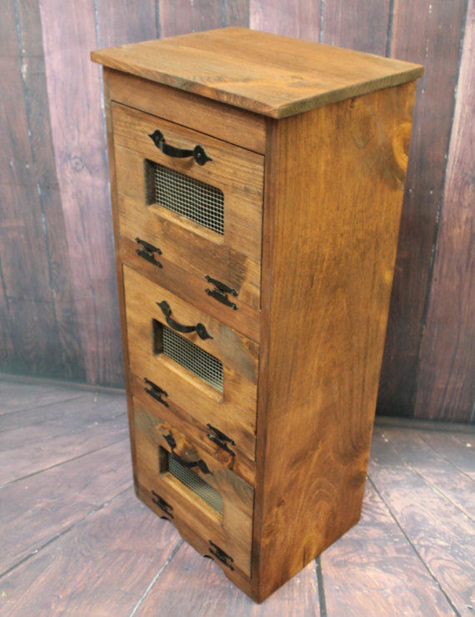 FREE SHIPPING Potato Bin wood Storage Rustic Primitive Etsy