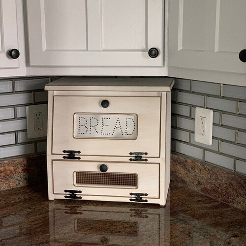 Bread Box Vintage Bread Bin Farmhouse Kitchen Storage Etsy