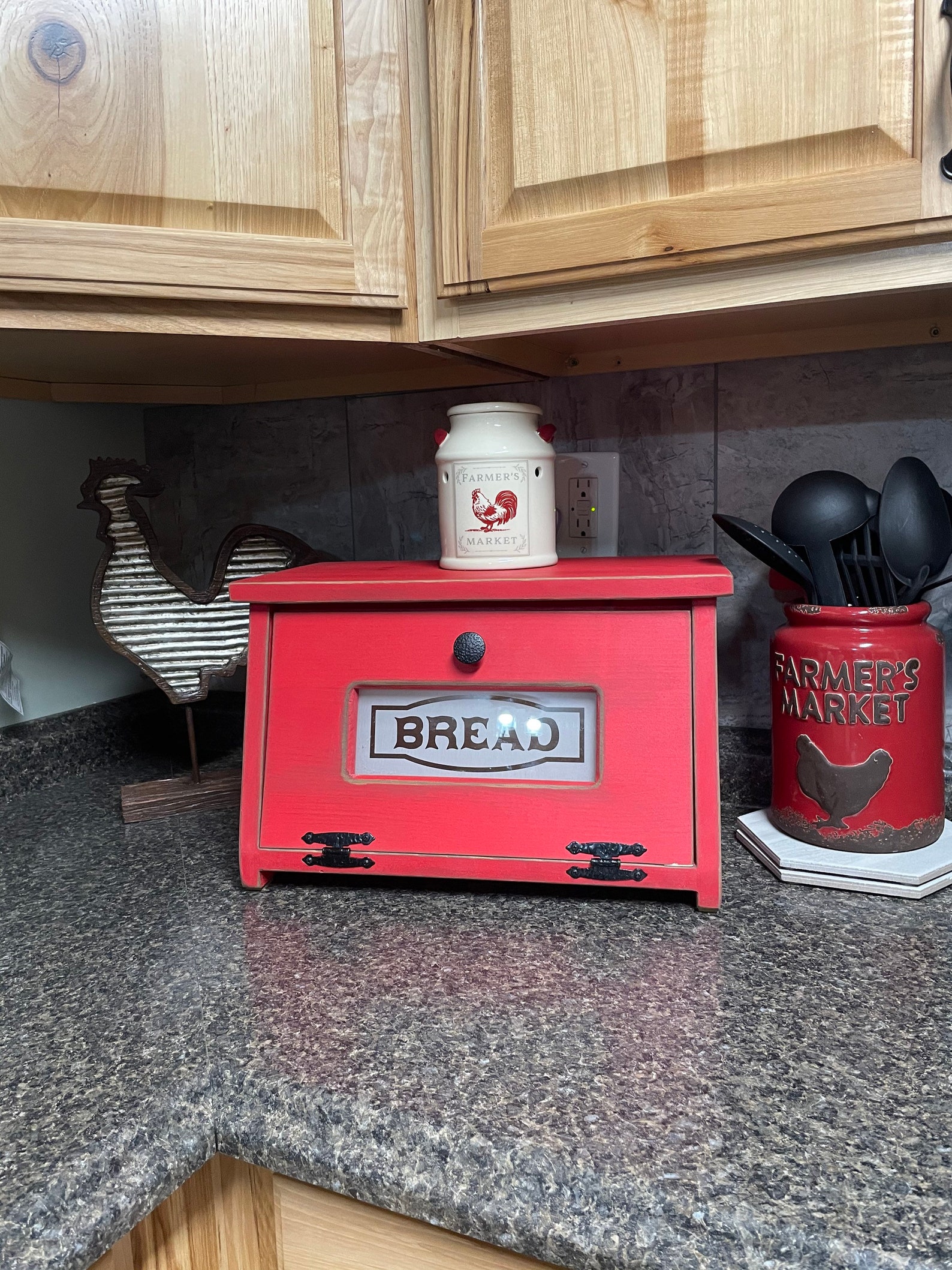 FARMHOUSE Kitchen Bread Box Etsy