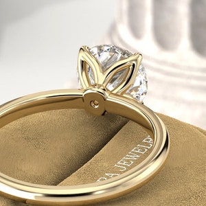 2 Carat Round Brilliant Lab Grown Diamond Ring - CVD Diamond / Solitaire Fancy Engagement Ring - 14k 18k Yellow Gold IGI Certified