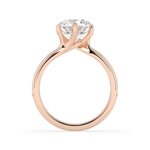 1-3 Carat Lab Grown VS Diamond Ring - Round Cut Engagement Ring - 14k & 18K Gold Solitaire Minimalist Wedding Promise Ring - IGI Certified