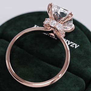 3 Carat Radiant Cut Lab Grown Diamond Ring - Hidden Halo Fancy CVD Engagement Ring - Radiant Solitaire Ring 14k 18k Gold - IGI Certified