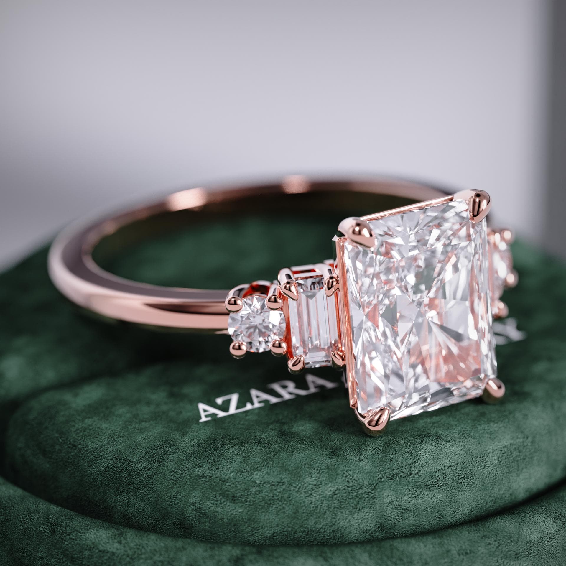 2 カラット ラディアント カット ラボ グロウン ダイヤモンド