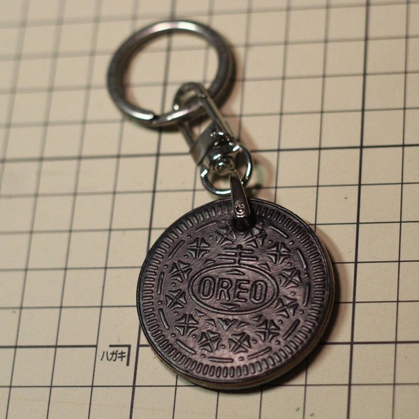 Porte-clés Oreo, pendentif en cuir Oreo