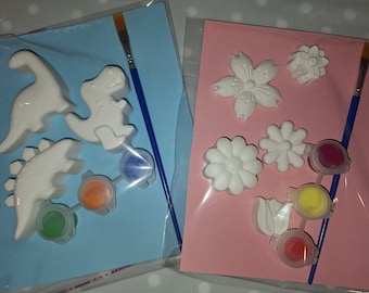 Paint your own plaster of paris figures, great fun for the kids,  birthday bag fillers, kids activity, craft, painting, gift,