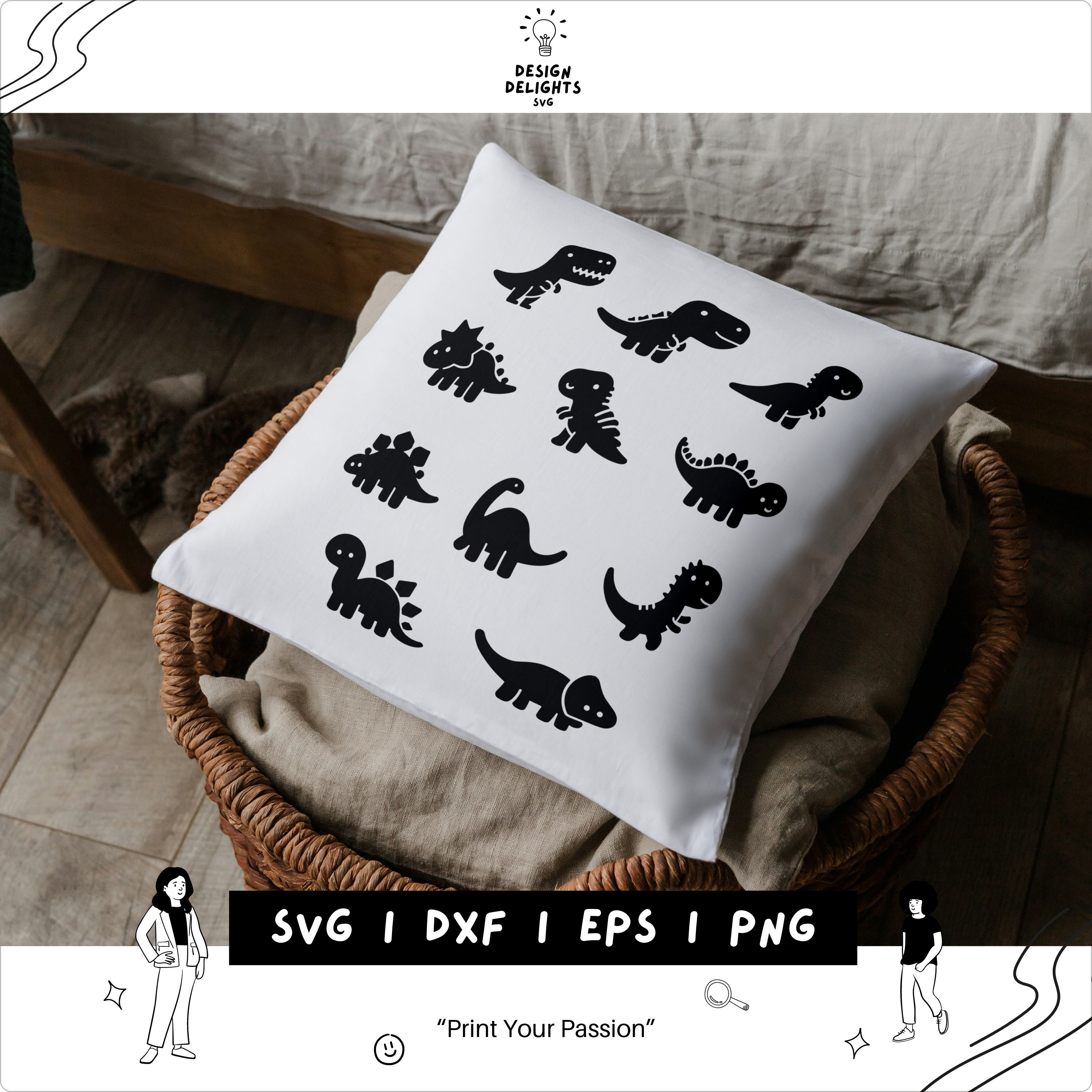 Cute Dinosaur Svg, Dinosaur Svg Bundle, Dinosaur Clipart, Dinosaur