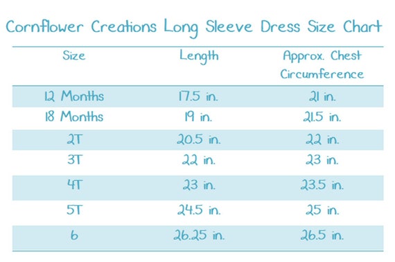 Gingersnaps Size Chart