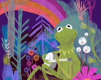 Kermit The Frog Rainbow Connection 8x10 signed print
