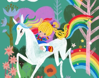 Rainbow Brite 8x10 signed print
