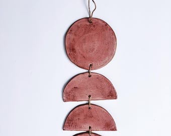 Rose-y Stoneware Wall Hanging