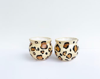 Layla Leopard Planter Pot Handmade