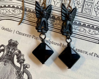 Gargoyle Earrings Victorian Goth Dark Academia Free Shipping