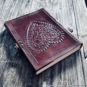Handmade Genuine Leather Journal, Unique Leather Notebook, Travel Notebook, Brown Leather Journal, Antique Leather Journal, Gift for her,