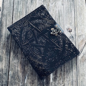 Handmade black Genuine Leather Journal, Leather Notebook, Travel Journal, Black Leather, Black Journal, Black Notebook, Unique black Journal